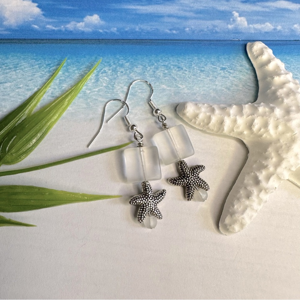 3/$25 Silver Starfish Earrings